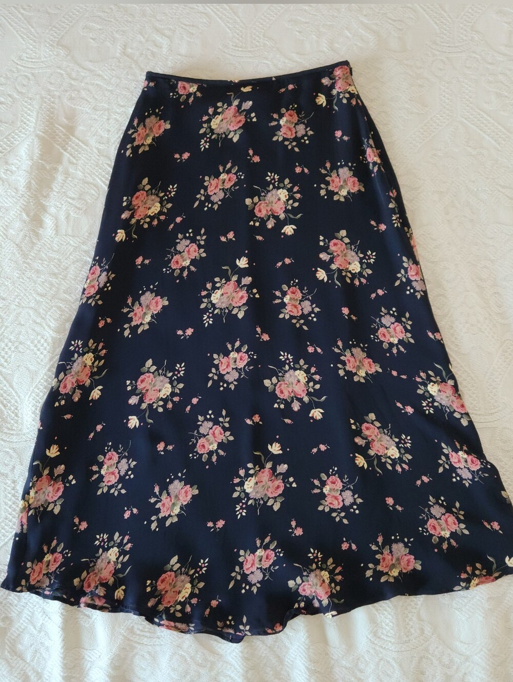 Lauren Ralph Lauren Silk Floral Maxi Skirt size 6